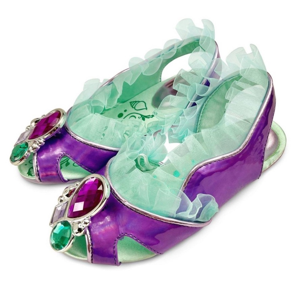 Disney Store Princess Ariel Little Mermaid Ruffle Shoe Heels Sandals